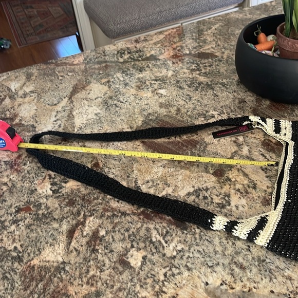 No Boundries Black and Cream crochet Patterned Women's Bag. New with tag. - Picture 7 of 10